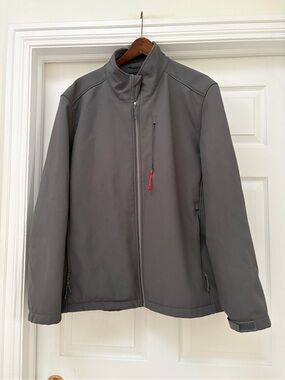 Kirkland Signature Men's Gray Lightweight Softshell Jacket men’s plus size